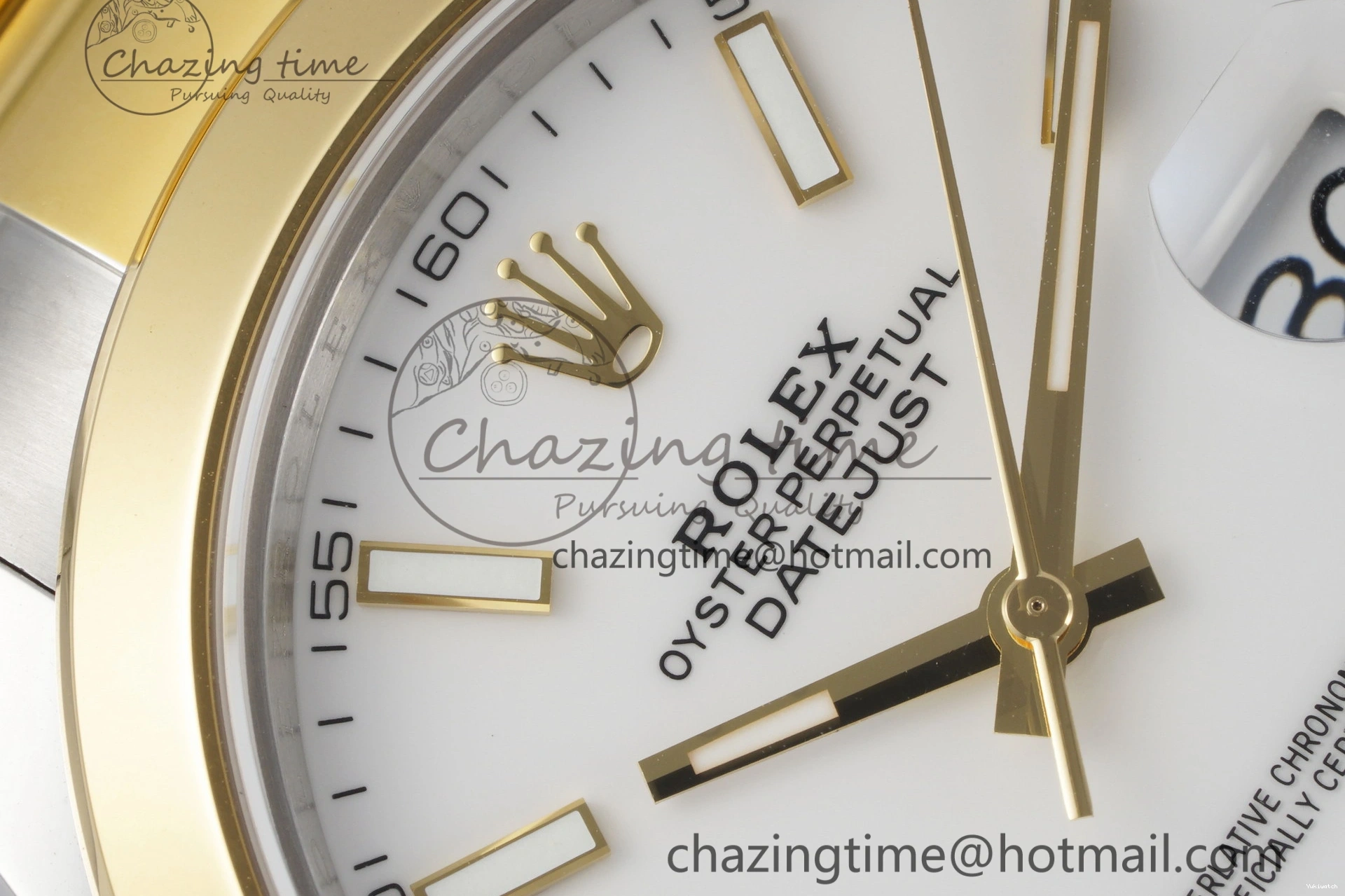41 KING Steel Bezel on Dial 1:1 Polished Bracelet YG Oyster Best White DateJust Edition 904L SS VR3235 0311